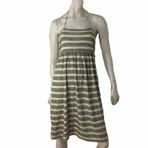 Anthropologie Black and Cream Backless Dress